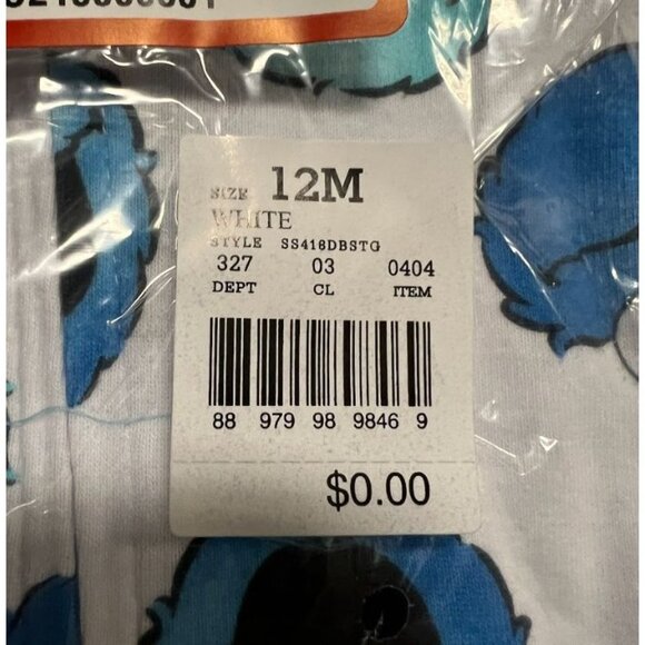 Sesame Street Boys' Cookie Monster Snug Fit Union Onesie 12M - Picture 3 of 3